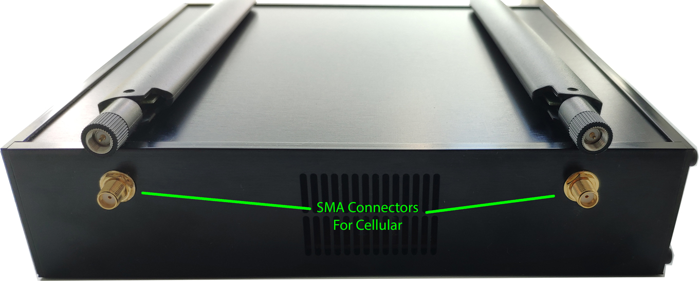 SMA connector and antenna view